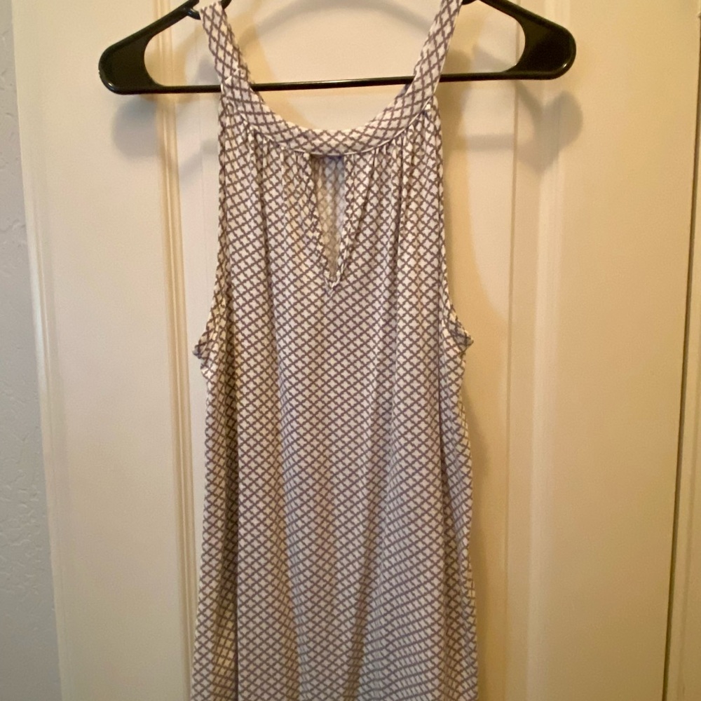 Loveappella Monochrome Geometric Sleeveless Top Size M